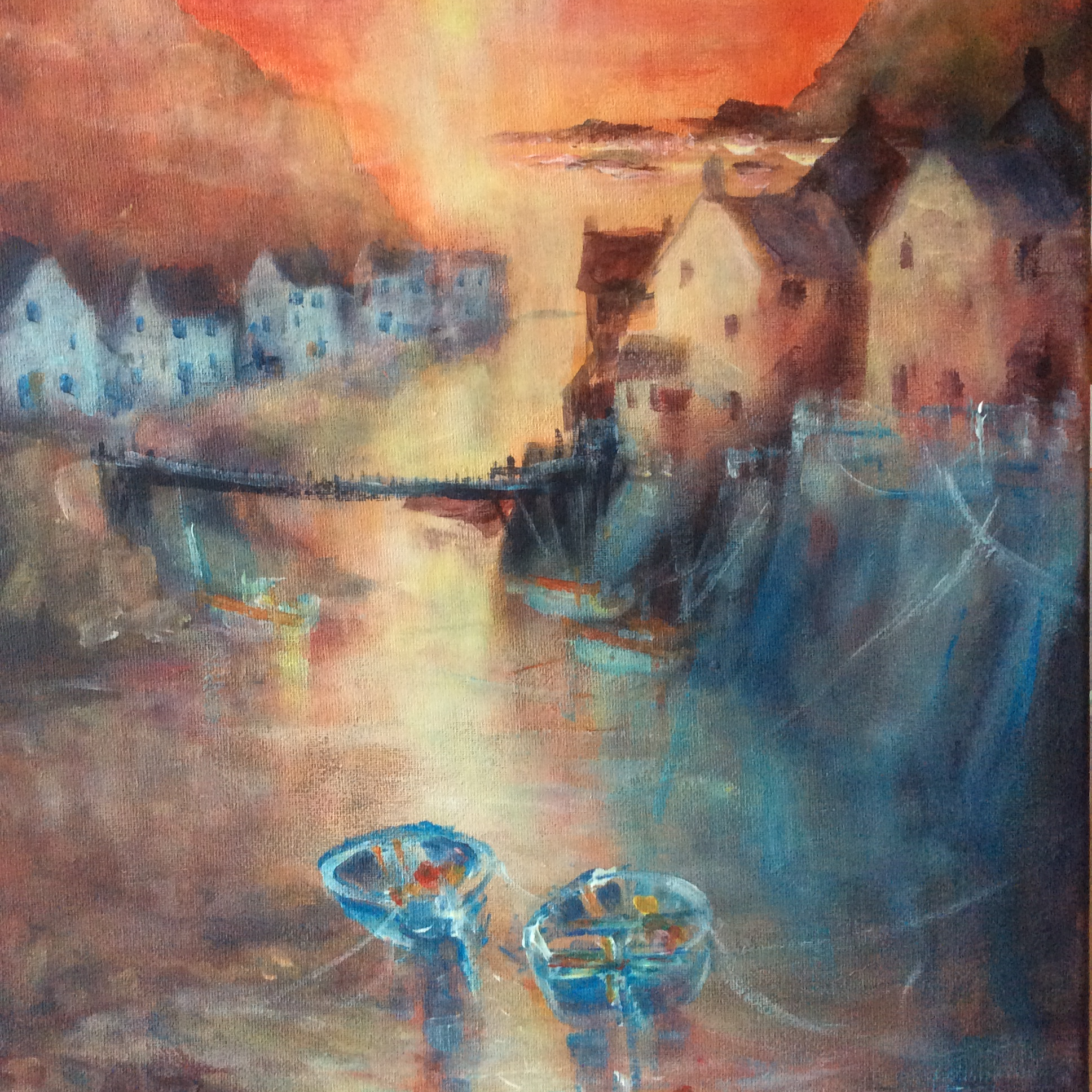 A sunset in staithes